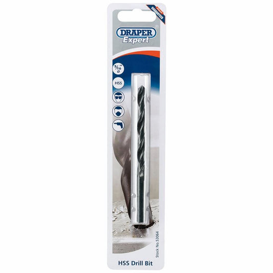 53064 Draper Expert Expert HSS Drill Bit, 5/16 x 4-1/2 H29PS/B HSS Twist Drills Professional Trade DIY Workshop Garage Use