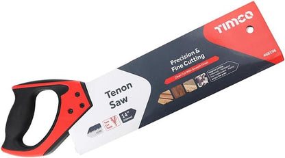 TIMCO Tenon Saw 14 Inch 355mm Fine Cut Woodworking Hand Saw with Hardened Teeth for Joinery Carpentry Timber and General Wood Cutting