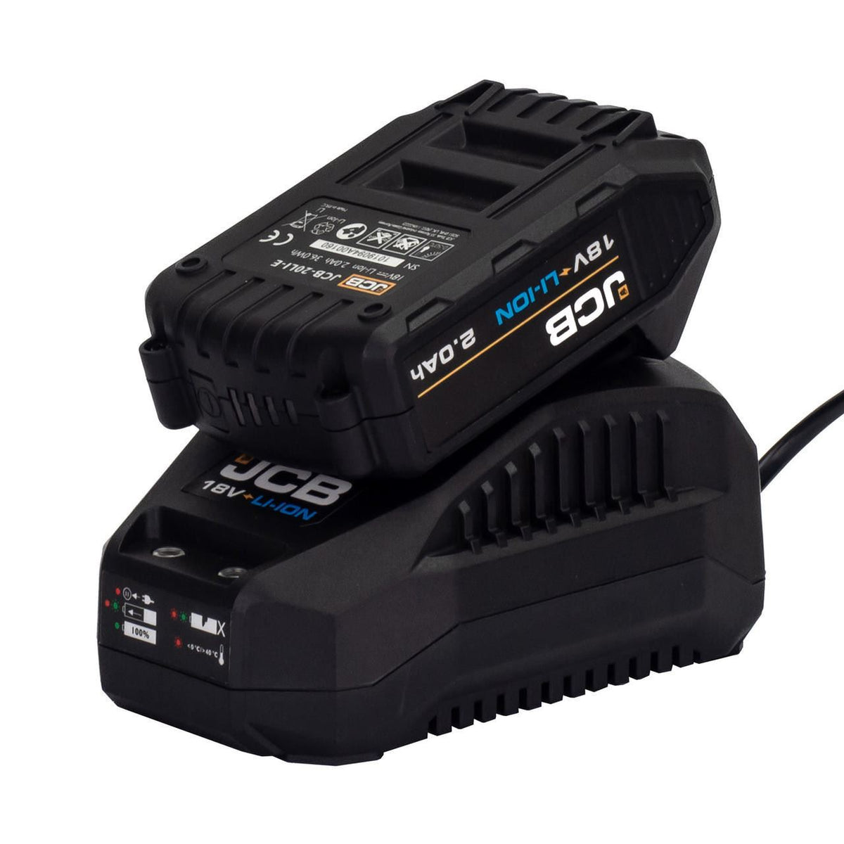 JCB 21-20LIBTFC Battery Charger 2.0Ah 2.4A 18V Li-Ion Fast Charger Power Tool Charger