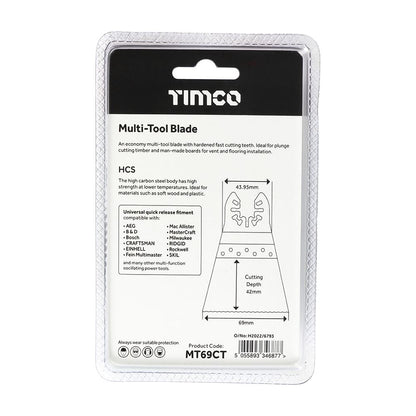 TIMCO MTool Blade Straight Coarse 69mm Pack 1