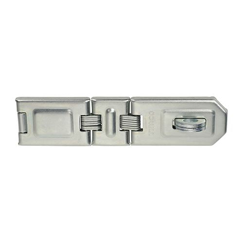 TIMCO Double Hinged Hasp & Staple 200mm Silver Pack 1
