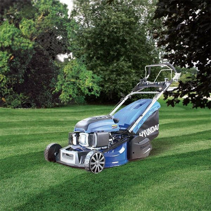 Hyundai HYM480SPER Petrol Lawn Mower 48cm 19in 139cc Electric Start Self Propelled Rear Roller 480mm Garden Mower Garden Grass Cutting