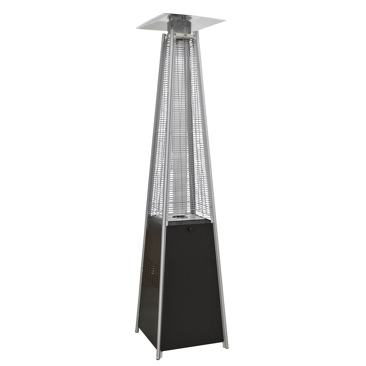 Dellonda DG98 Pyramid Gas Outdoor Garden Patio Heater 13kW Commercial & Home Use | Tip-Over Switch, Adjustable | Innovative design of Gas Flame