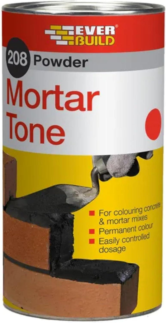 Everbuild 208 Powder Mortar Tone - Red - 1kg -  Reduces Pigment Bleeding and Segregation