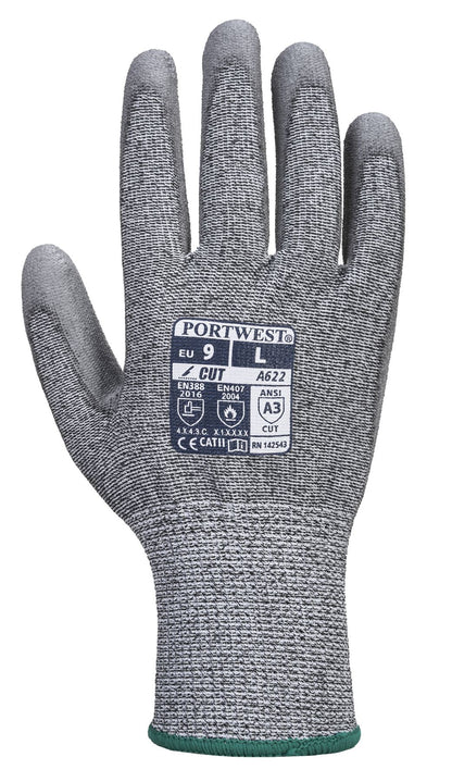 PORTWEST A622 Sz XS Level 3 Medium Risk Cut resistant Glove PU Palm