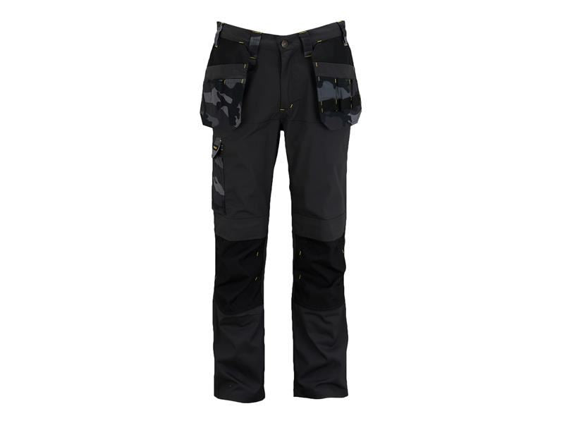STC Dixon Slim Fit Trousers Black Camouflage Waist 34in Leg R