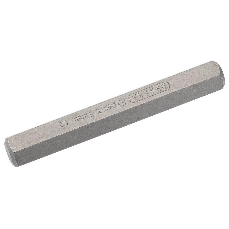 33337 Draper Expert Expert Hexagonal 10mm Insert Bit for Mechanics Bit Sets, 10mm x 75 Screwdriver Insert Bits Professional Trade DIY Workshop Garag