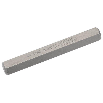 33337 Draper Expert Expert Hexagonal 10mm Insert Bit for Mechanics Bit Sets, 10mm x 75 Screwdriver Insert Bits Professional Trade DIY Workshop Garag