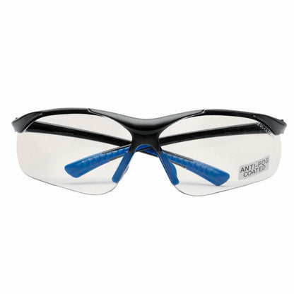 Draper BLUE FRAME CLEAR SAFETY SPECS 02936 Clear Anti-Mist All Weather Safety Glasses