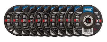 Draper 115MM FLAP DISC 60G ZR BULK 85724 Zirconium Oxide Flap Discs, 115 x 22.23mm