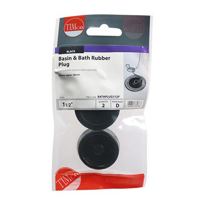 TIMCO Bath & Sink Plugs 1 1/2" Pack 2