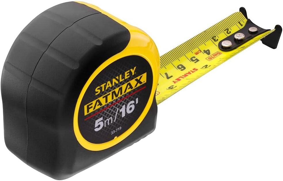 Stanley 0-33-719 FatMax BladeArmor Tape Measure 5m x 32mm Heavy Duty Professional Measuring Tape with Blade Protection and Locking Mechanism