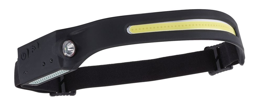 Draper HEAD TORCH 28236 28236 COB LED Rechargeable 2-in-1 Head Torch with Wave Sensor, 3W, USB-C Cable Supplied