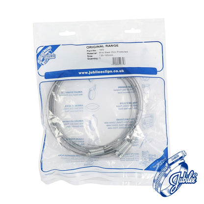 TIMCO Jubilee Clip Mild Steel 135-165mm Pack 5