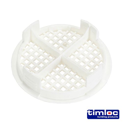 TIMCO Push-in Soffit Vent White 70 White Pack 10