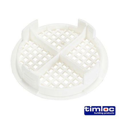 TIMCO Push-in Soffit Vent White 70 White Pack 10