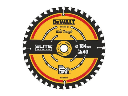 DeWalt DT10303-QZ Extreme Framing Circular Saw Blade 184 x 16mm x 40T
