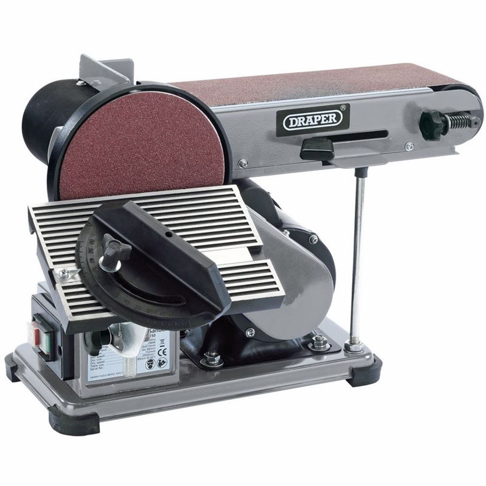 53005 Draper 150MM 375W BELT and DISC SANDER BDS150 Power Tool Accessories Professional Trade DIY Workshop Garage Use