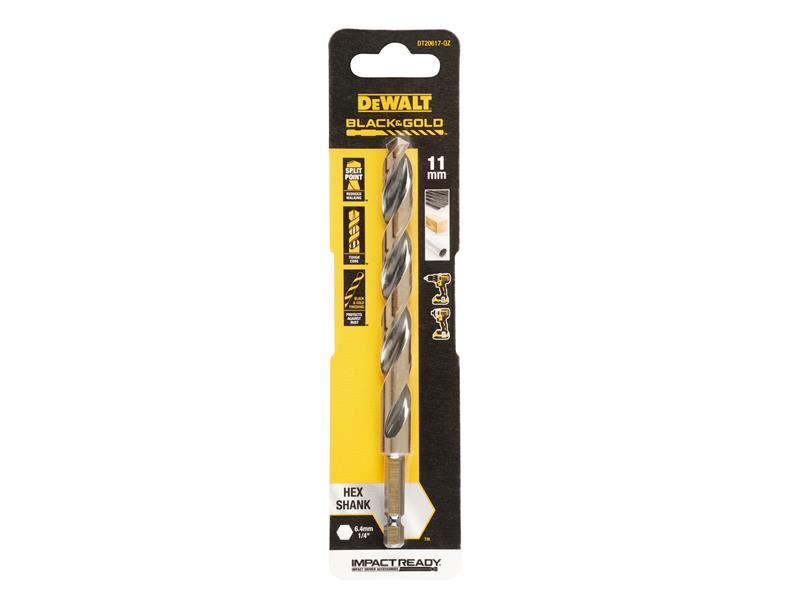 DeWalt BLACK&GOLD Hex HSS-G Drill Bit 11.0mm