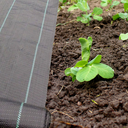 1m x 50m Heavy Duty Woven Weed Control Fabric Landscape Membrane with Free Pegs