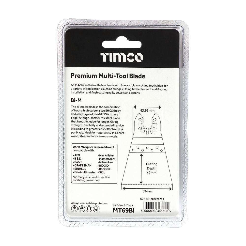 TIMCO Premium MTool Blade Straight 69mm Pack 1