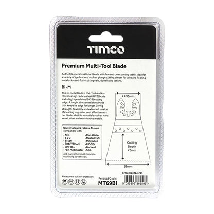 TIMCO Premium MTool Blade Straight 69mm Pack 1