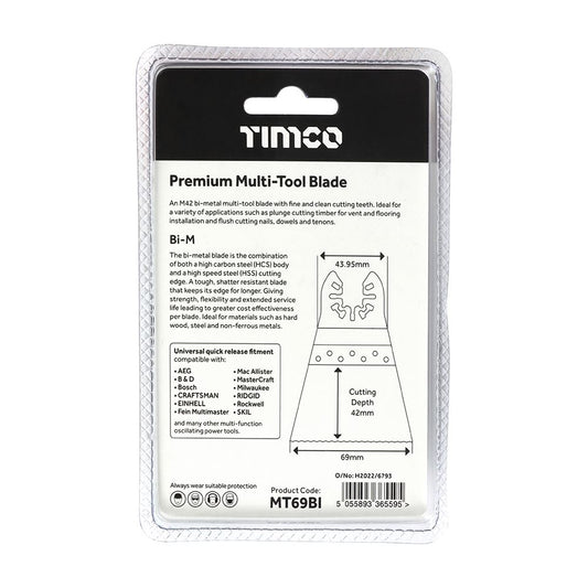 TIMCO Premium MTool Blade Straight 69mm Pack 1