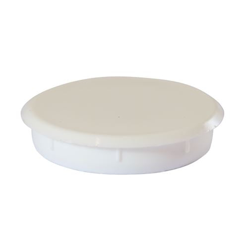 TIMCO 35mm Hinge Hole Cover Caps 35mm White Pack 4