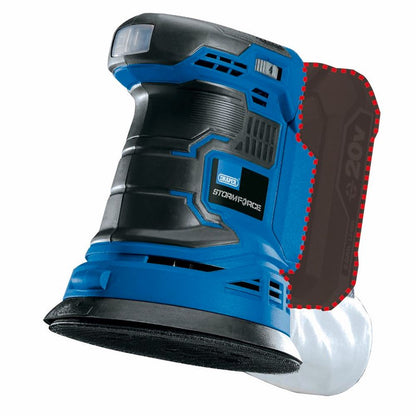 89522 Draper Storm Force Storm Force 20V Random Orbit Sander (Sold Bare) CPS20SF Sanders Professional Trade DIY Workshop Garage Use