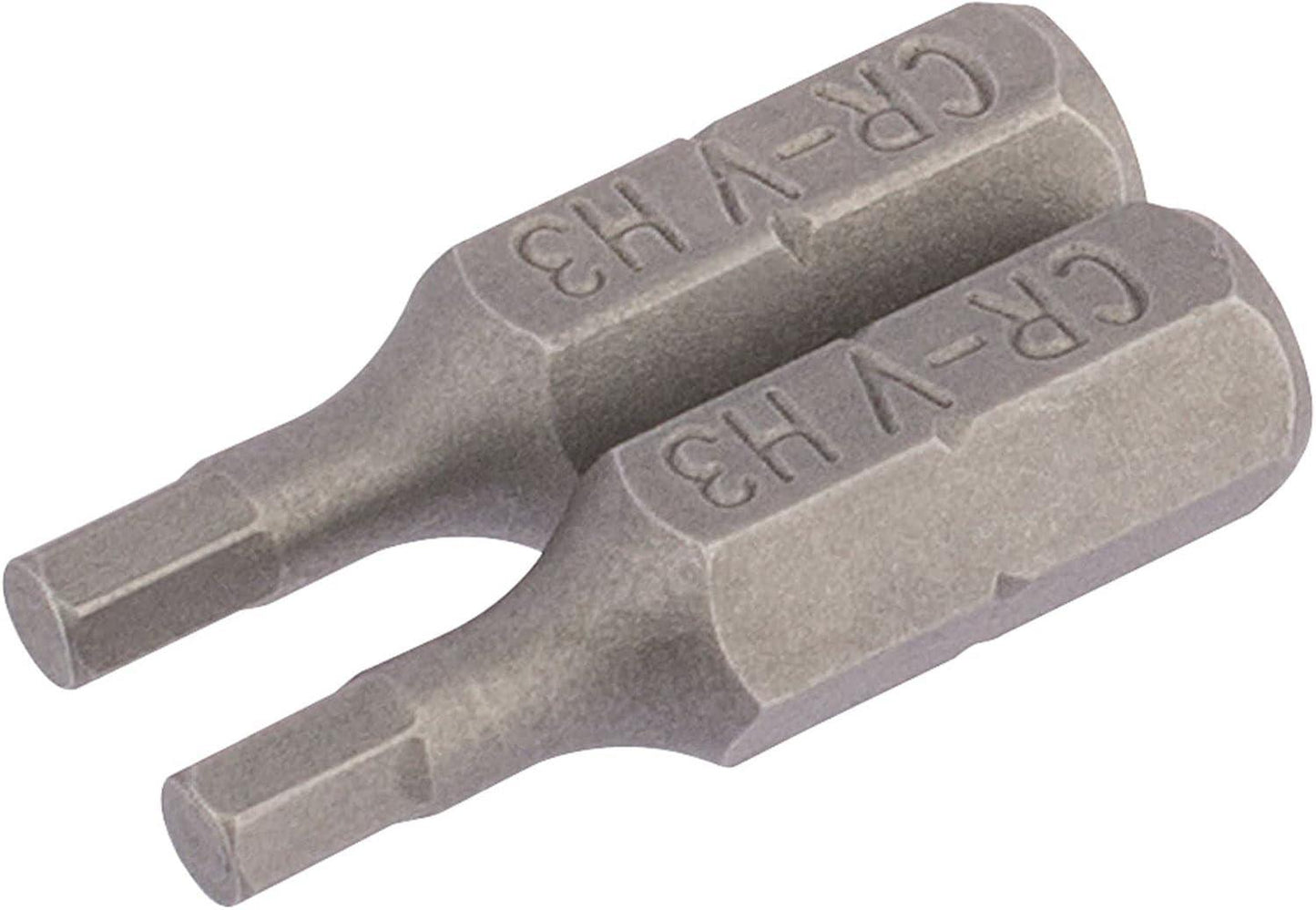 Draper 2PC 25MM 3.0MM HEX S/D BIT 63962 1/4" hex. Hexagonal E Shank Insert Bits