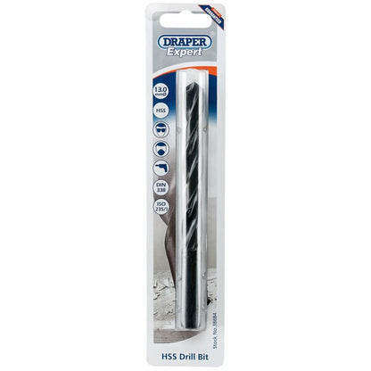 Draper 13.0MM HSS TWIST DRILL PCKD 38684 Metric HSS Drill Bits