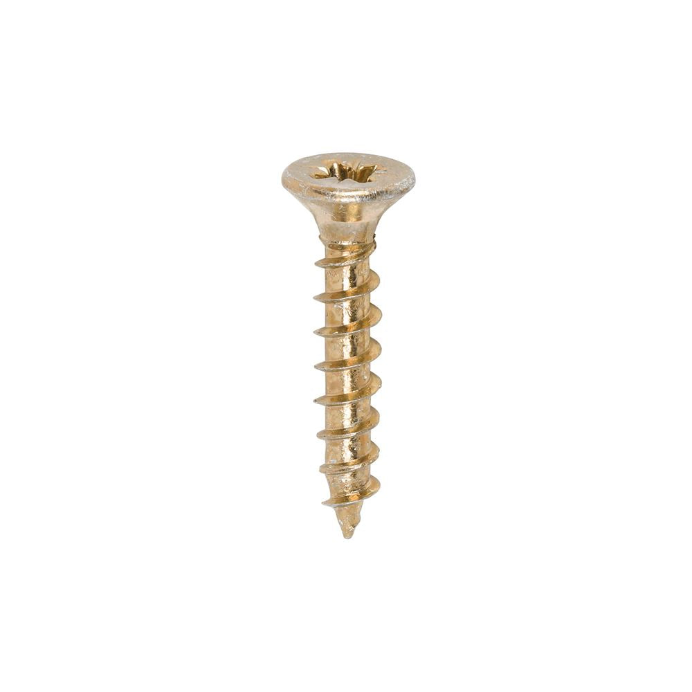 TIMCO Solo Woodscrew PZ1 CSK ZYP 3.0 x 17 Gold Pack 200