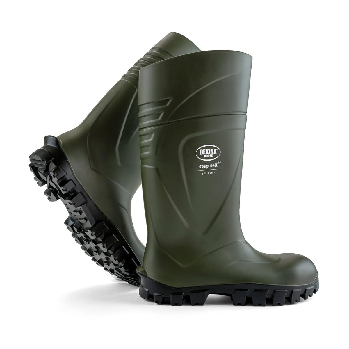 Bekina StepliteX SolidGrip Safety Wellington Boots BNXAN4P9180 S5 SRC Insulated Green