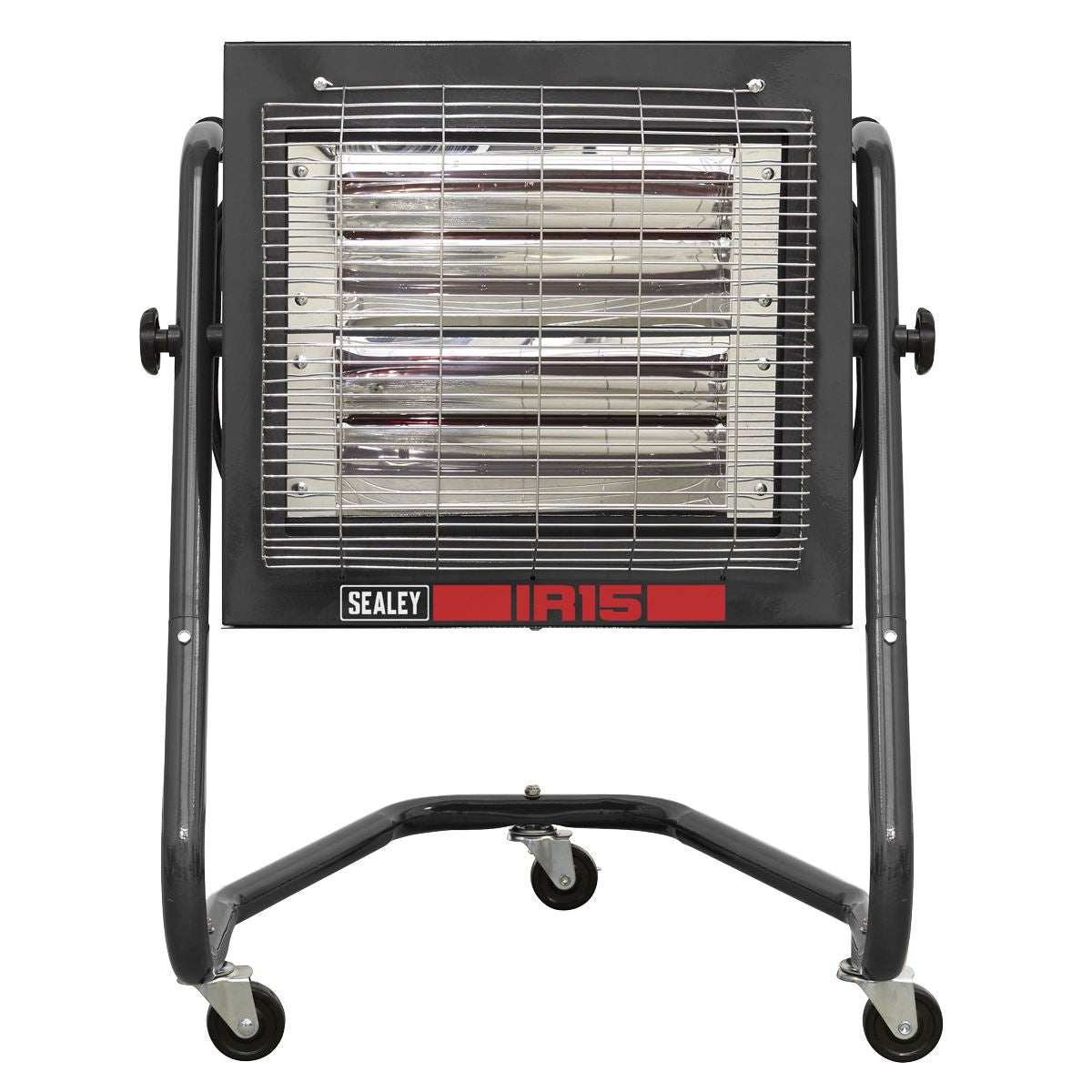 Sealey IR15 Infrared Halogen Heater 1.4/2.8kW 230V | 1400/2800W, 230V - 13A, Thermostat, Timer, Adjustable | Powder coated metal construction with