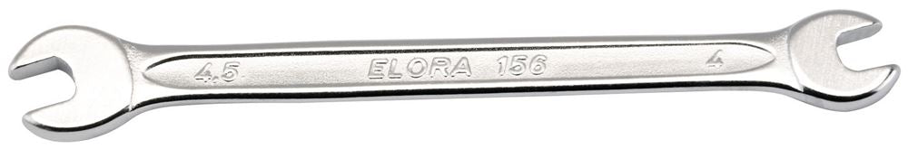 05343 Elora Elora Midget Metric Double Open End Spanner, 4 x 4.5mm 156-4x4,5 Spanner/Wrench Open Ended Spanners Professional Trade DIY Workshop Gara