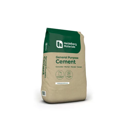 Heidelberg Materials General Purpose Cement 25kg – CEM II for Concrete, Mortar, Render & Screed