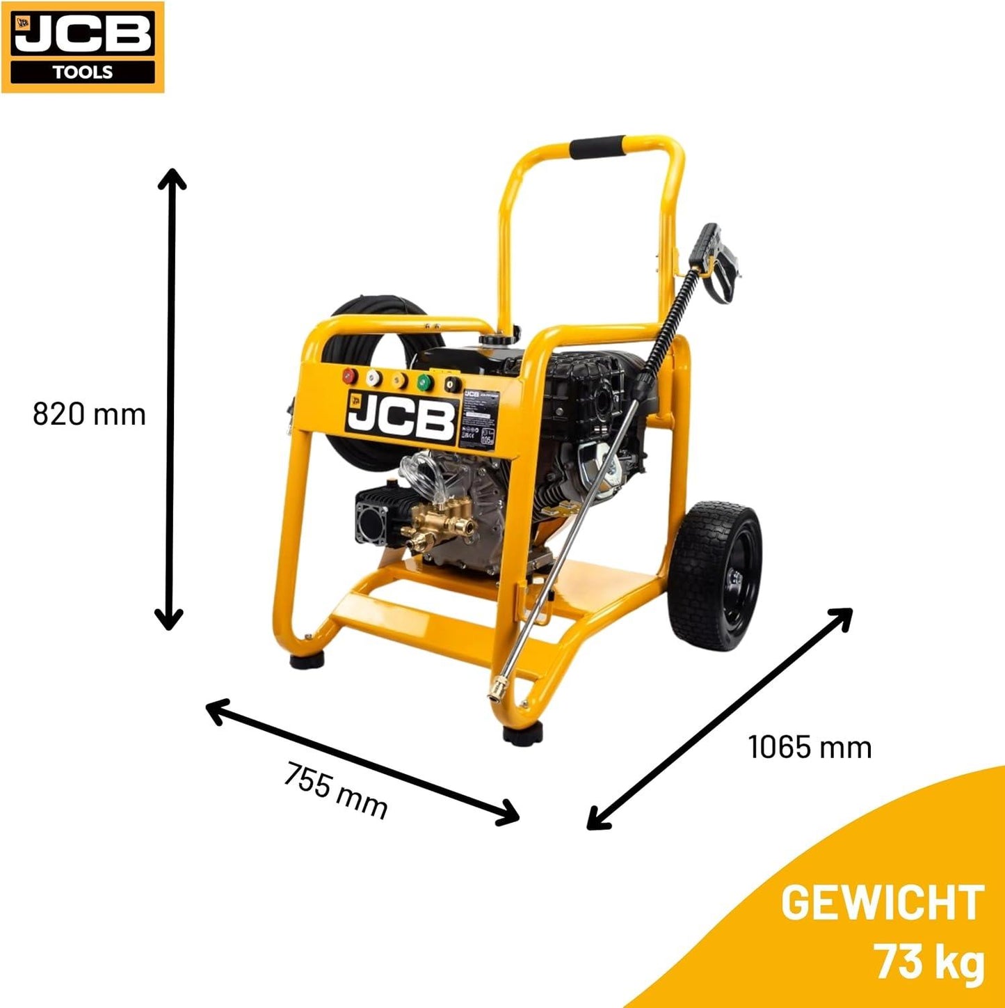 JCB Petrol Pressure Washer 4000 PSI 276 Bar 15HP Triplex AR Pump