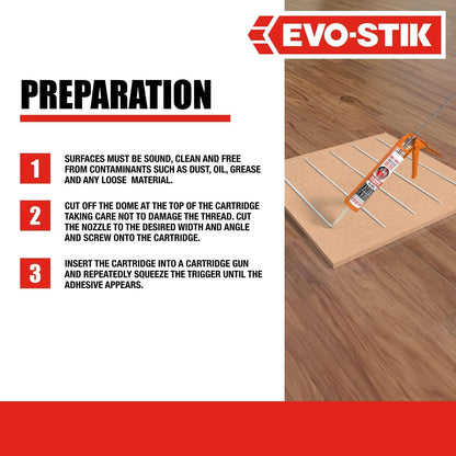 Evo-Stik White Sticks Like Grab Adhesive – Ideal for DIY, Construction & Home Repairs