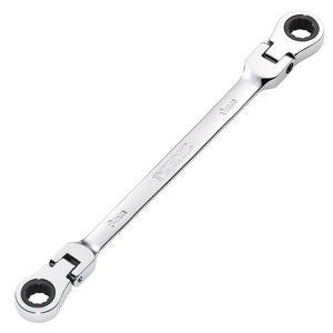 Draper 8X9 FLEX RATCHET RING SPANNER 27744 27744 HI-TORQÂ® Metric Flexible Head Double Ring Ratchet Spanner