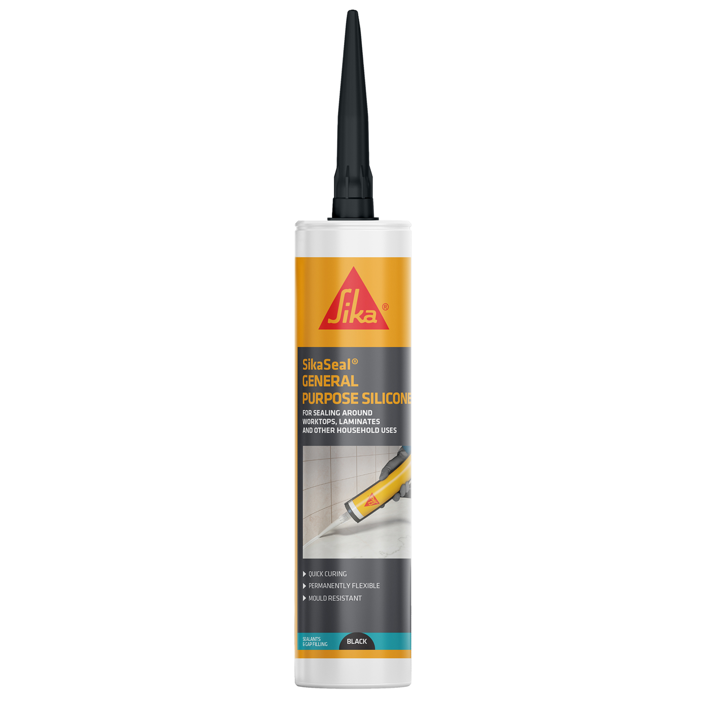 Sika General Purpose Silicone Sealant 310ml Waterproof Flexible Sealant for Kitchens Bathrooms Windows Doors Glazing and General Building Applications