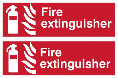 Draper FIRE EXTINGUISHER 2 SIGNS 72444 Prohibition and Fire Equipment Signs