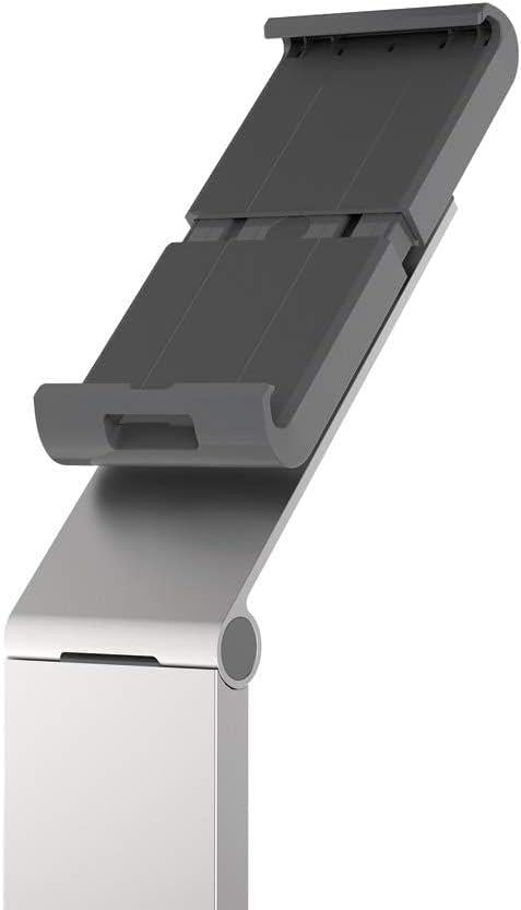 Durable Aluminium Tablet Holder iPad Floor Stand 7-13in Lockable Silver | Durable Tablet Stand for Office, Warehouse and Workplace Use