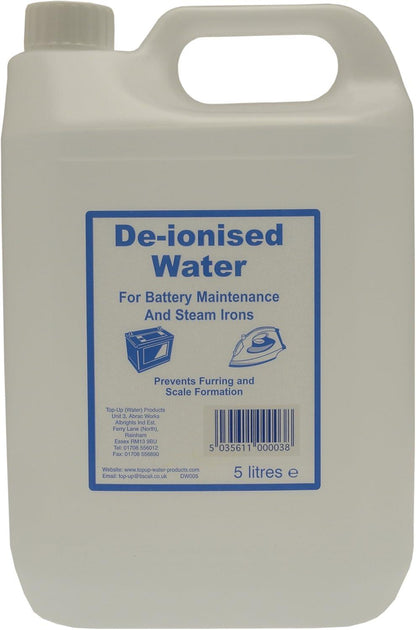 TUW  De-ionised Water 5 litre |For batteries and irons