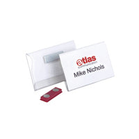 Durable Magnetic Badges Transp Pk25