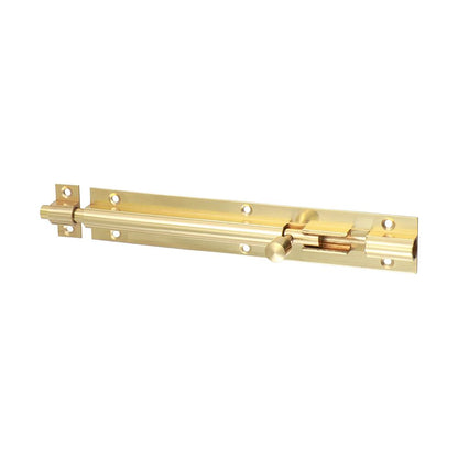 TIMCO Str. Barrel Bolt Pol. Brass 150 x 25mm Pack 1