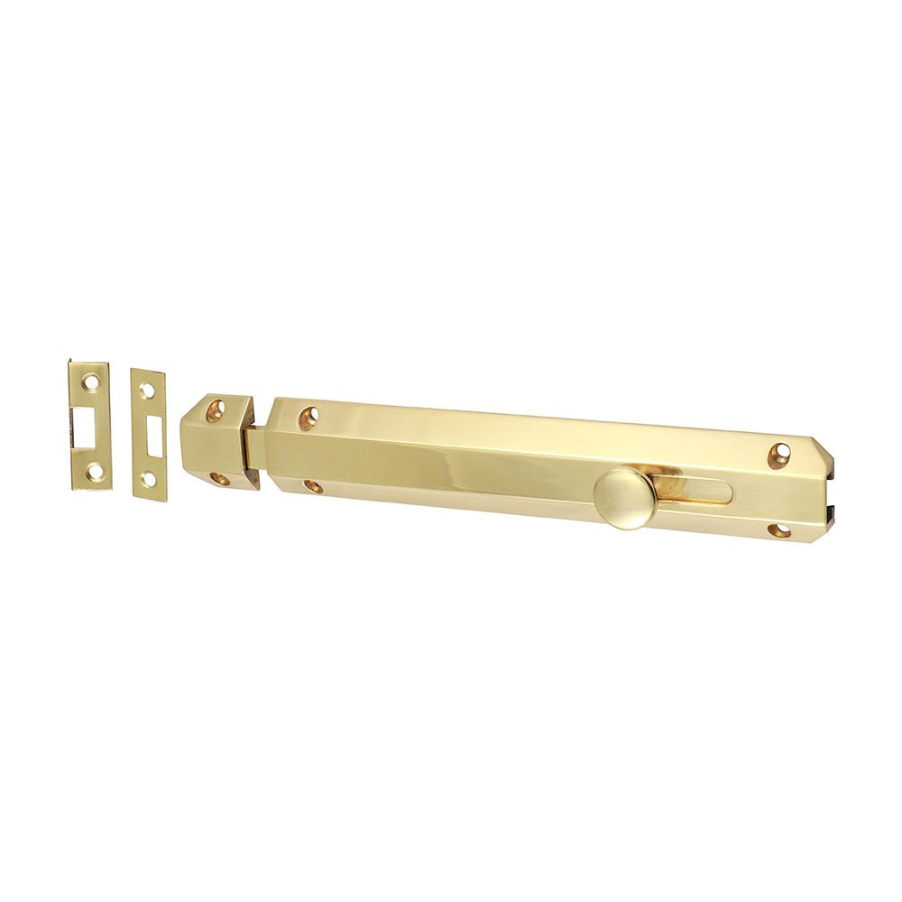 TIMCO Architectural Bolt Pol. Brass 210 x 35mm Pack 1