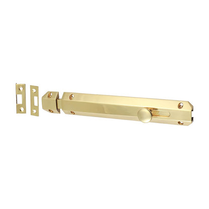 TIMCO Architectural Bolt Pol. Brass 210 x 35mm Pack 1