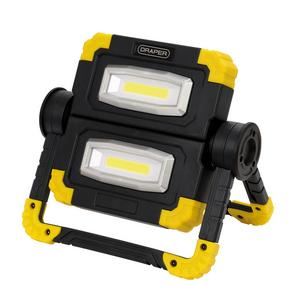 Draper 2X10W LED RECHARGE.FLOOD LIGHT 87696 Twin COB LED Rechargeable Worklight, 10W, 850 Lumens