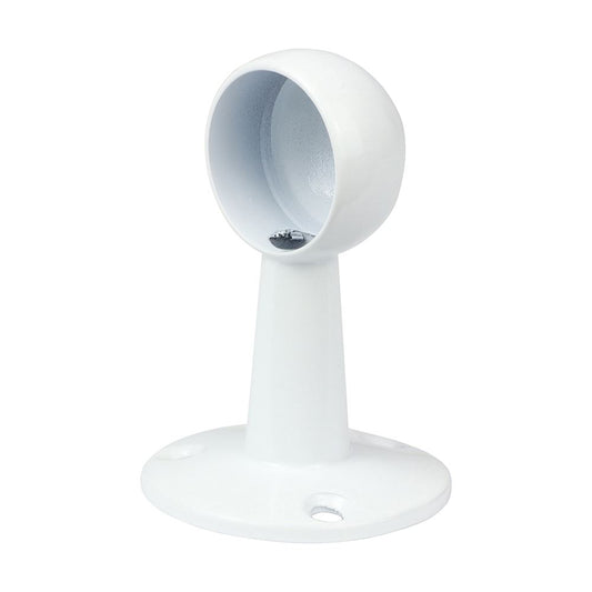 TIMCO Round End Bracket White 25mm White Pack 2