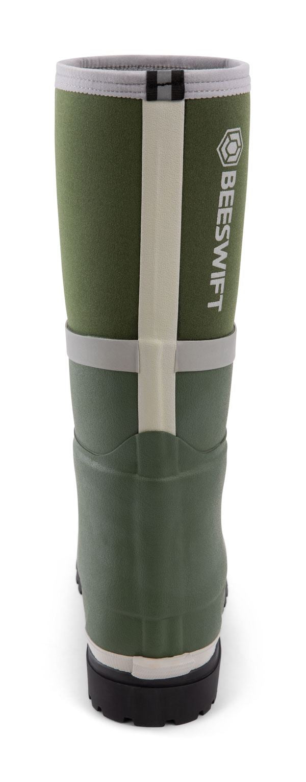 Beeswift Neo Force CF501 Neoprene Safety Wellington Boots | Black/Orange or Green/Silver, Waterproof S5S Composite Toe, Size Options